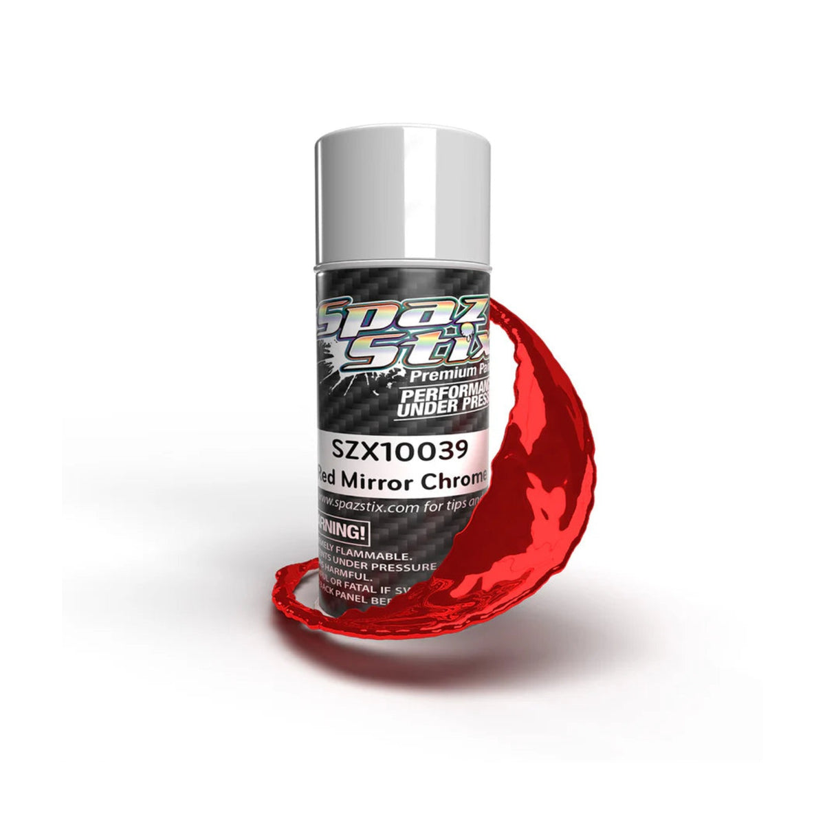 Spaz Stix Red Mirror Chrome Aerosol Paint, 3.5oz product photo