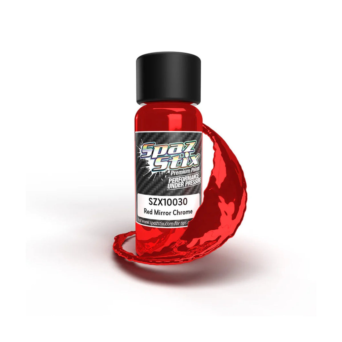 Spaz Stix Red Mirror Chrome Airbrush Ready Paint, 2oz product photo