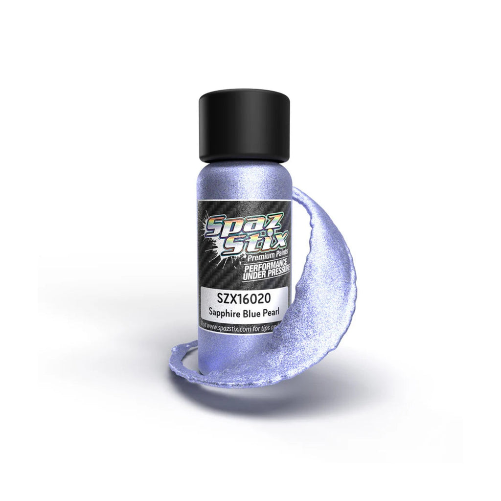 Spaz Stix Sapphire Blue Pearl Airbrush Ready Paint, 2oz product photo