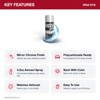 Spaz Stix Sky Blue Mirror Chrome Aerosol Paint, 3.5oz key features