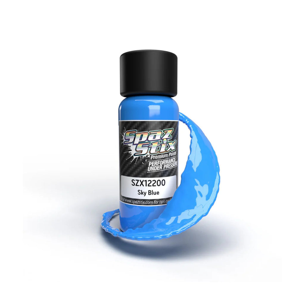 Spaz Stix Solid Sky Blue Airbrush Ready Paint, 2oz product photo