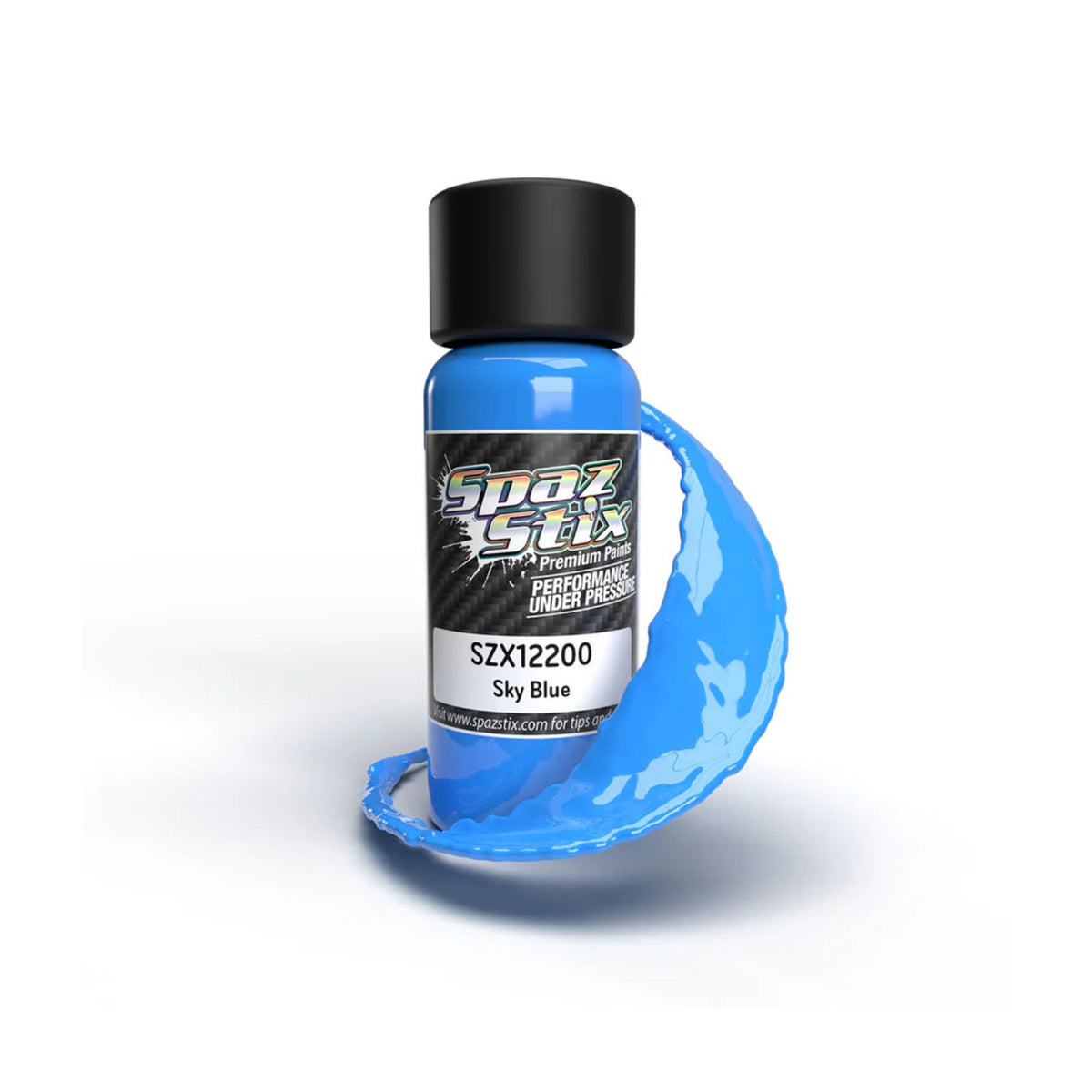 Spaz Stix Solid Sky Blue Airbrush Ready Paint, 2oz product photo