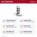 Spaz Stix Solid White/Backer Aerosol Paint, 3.5oz key features