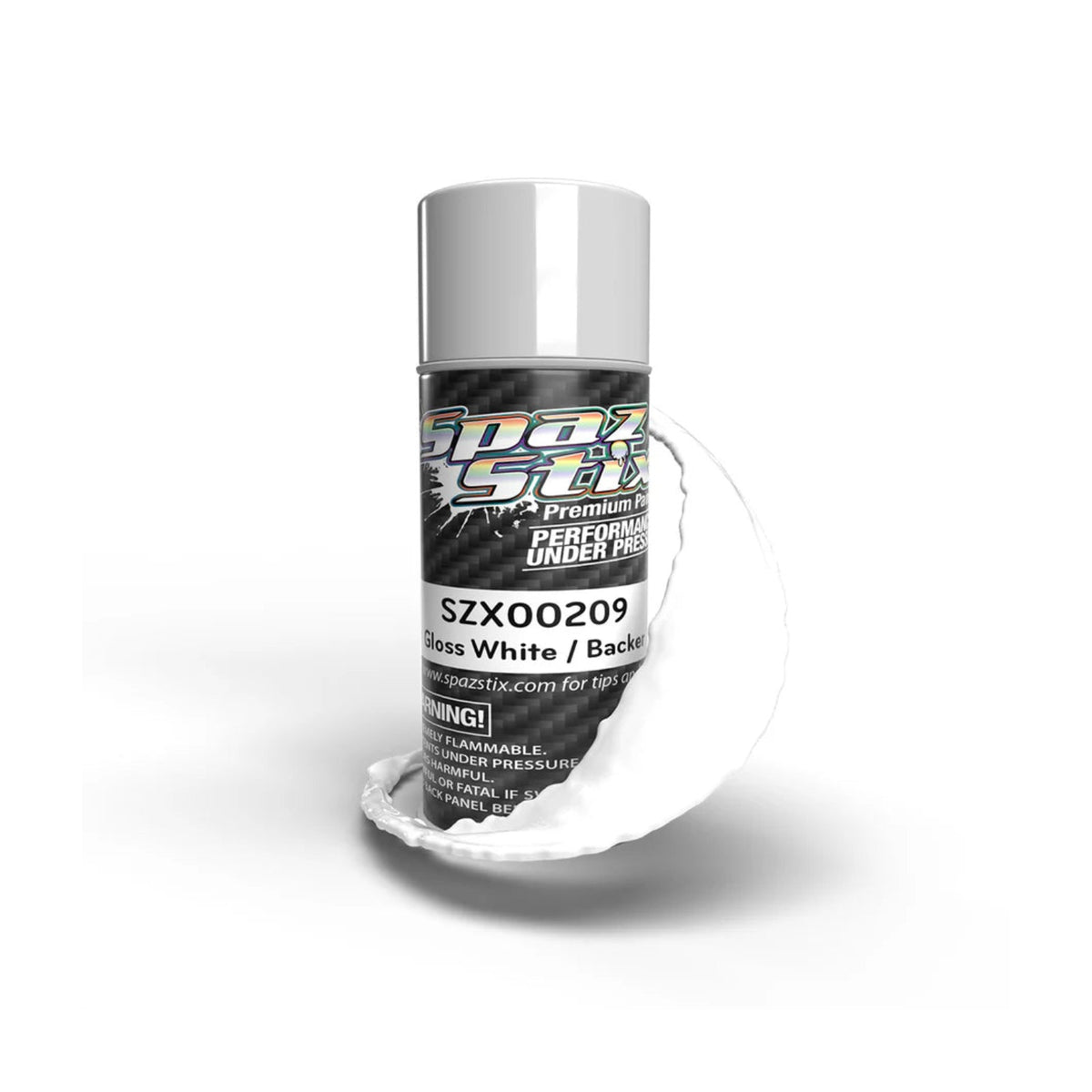 Spaz Stix Solid White/Backer Aerosol Paint, 3.5oz product photo