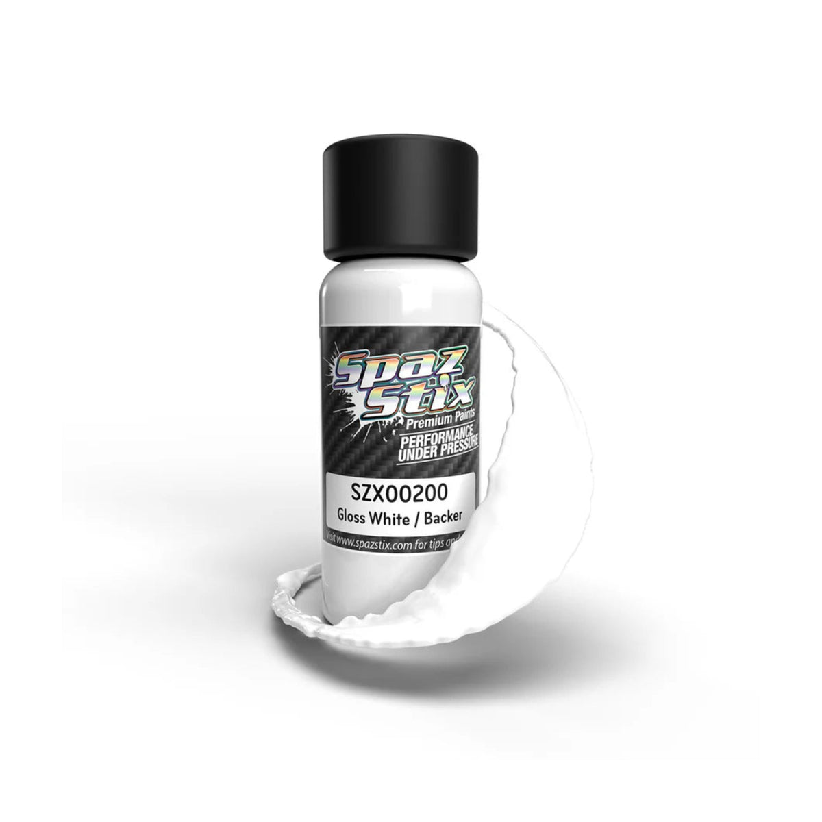 Spaz Stix Solid White/Backer Airbrush Ready Paint, 2oz product photo
