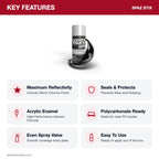 Spaz Stix Ultimate Black Backer for Mirror Chrome Aerosol, 3.5oz key features