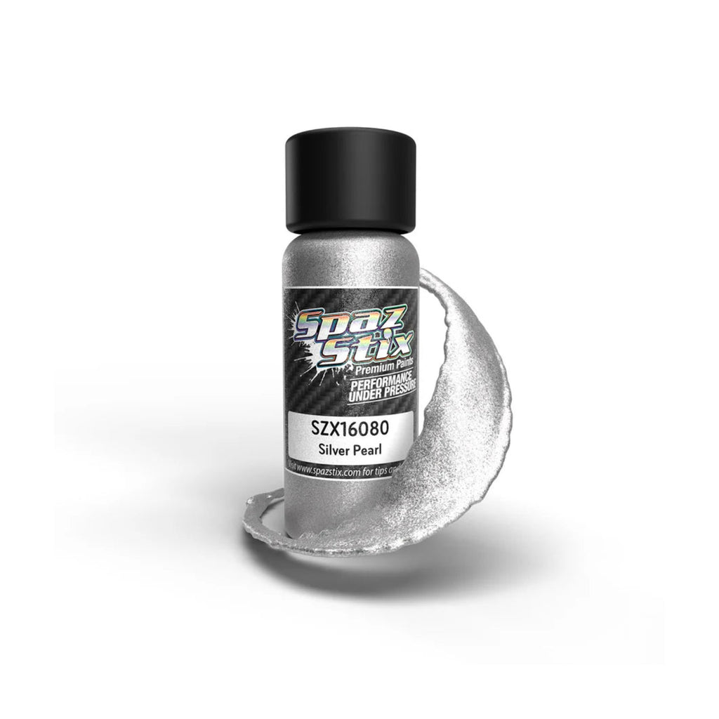 Spaz Stix Silver Pearl Airbrush Ready Paint, 2oz product photo