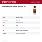 Mission Models Thinner Reducer, 2oz specifications