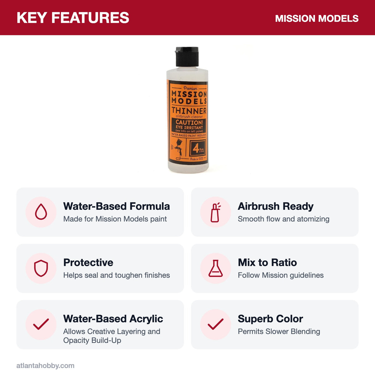 Mission Models Thinner Reducer, 4oz key features
