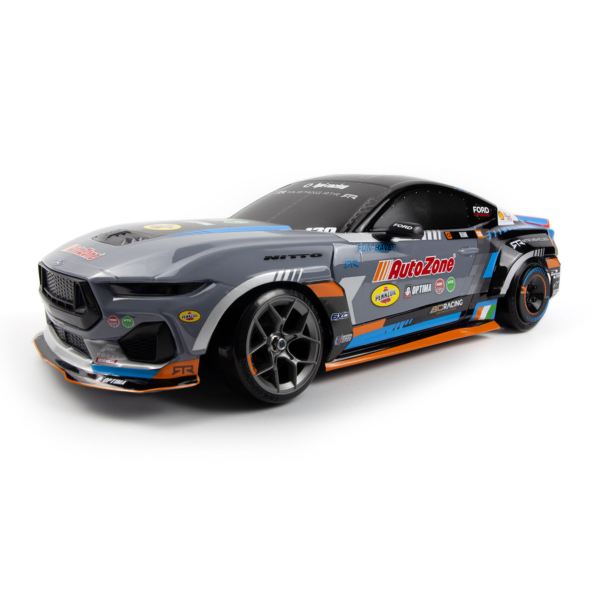 HPI Racing Stage-D10 Flux Ford Mustang J.Deane HPI161007, front three-quarter view