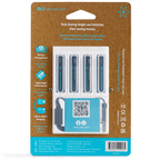 Pale Blue Lithium Ion Rechargeable AAA Batteries 4pk