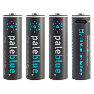 Pale Blue Lithium Ion Rechargeable AA Batteries 4pk (PBLPBAAC)