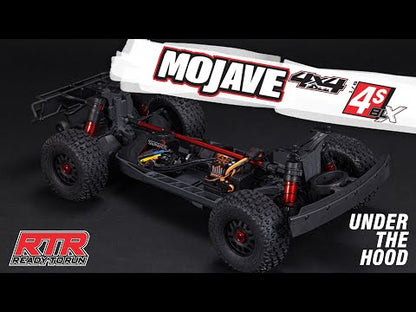 1/8 Mojave 4S 4WD BLX: (Requires battery & charger): White/Red: ARA4404T1