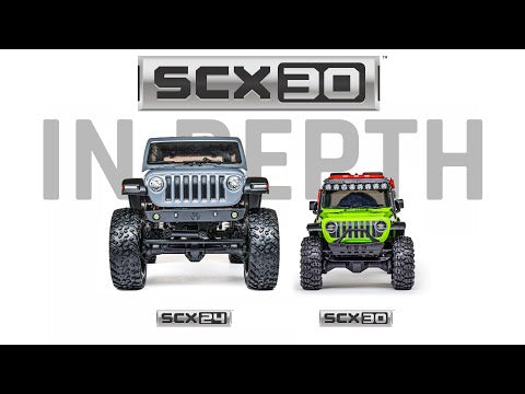 1/30 SCX30 Jeep Wrangler JLU 4X4 RTR Rock Crawler (Battery & Charger Included), Green