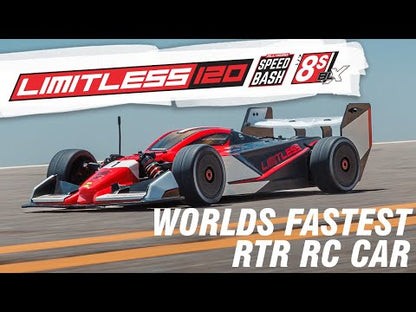 1/7 LIMITLESS 8S 4X4 RTR Red (Requires battery & charger): ARA7816T1