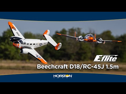 E-flite Beechcraft D18/RC-45J 1.5m BNF Basic with AS3X+ and SAFE Select (EFL-3726)