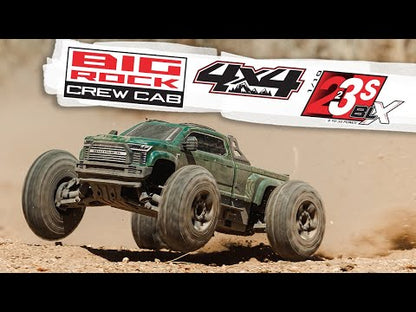 1/10 Big Rock 4X4 223S BLX Brushless Street Truck RTR W/DSC, Green: ARA4312V4T2