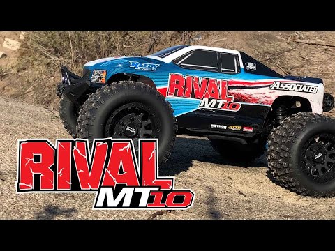 Associated RIVAL MT10 1/10 Scale RTR Electric Brushless 4WD Monster Truck V2, Red Team (ASC20518)