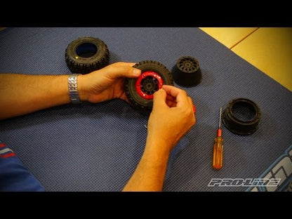 Sixer 2.2/3.0 Red/Black Bead-Loc R Wheels (2): SLH