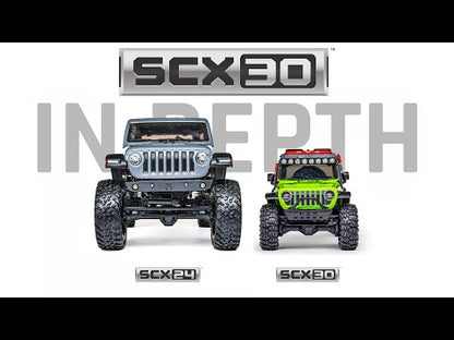 1/30 SCX30 Jeep Wrangler JLU 4X4 RTR Rock Crawler (Battery & Charger Included), White