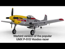 Load and play video in Gallery viewer, UMX P-51D Mustang &quot;Detroit Miss&quot; BNF Basic
