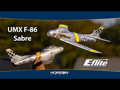 E-flite UMX F-86 Sabre 30mm EDF Jet BNF Basic with AS3X and SAFE Select (EFLU7050)