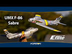E-flite UMX F-86 Sabre 30mm EDF Jet BNF Basic with AS3X and SAFE Select (EFLU7050)