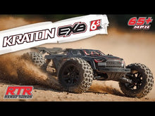 Load and play video in Gallery viewer, 1/8 KRATON 6S BLX 4X4 Extreme Bash Speed Monster Truck RTR, Black
