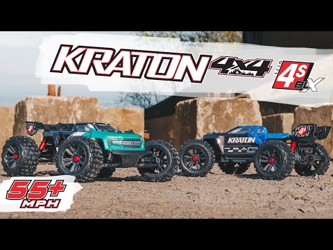 1/10 Kraton 4x4 4S BLX  Speed MT (Requires battery & charger): Red: ARA4408V2T3