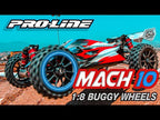 Badlands MX M2 1/8 MTD Mach 10 Black Wheels F/R