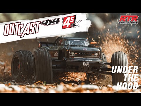 1/10 Outcast 4x4 4S BLX  Stunt truck (Requires battery & charger): GunMetal: ARA4410V2T3