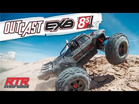 1/5 OUTCAST 4X4 8S BLX EXB Stunt Truck: Black: ARA5810V2T1