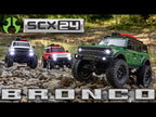 1/24 SCX24 Ford Bronco 4X4 RTR Brushed Rock Crawler White (w/Battery & Charger)