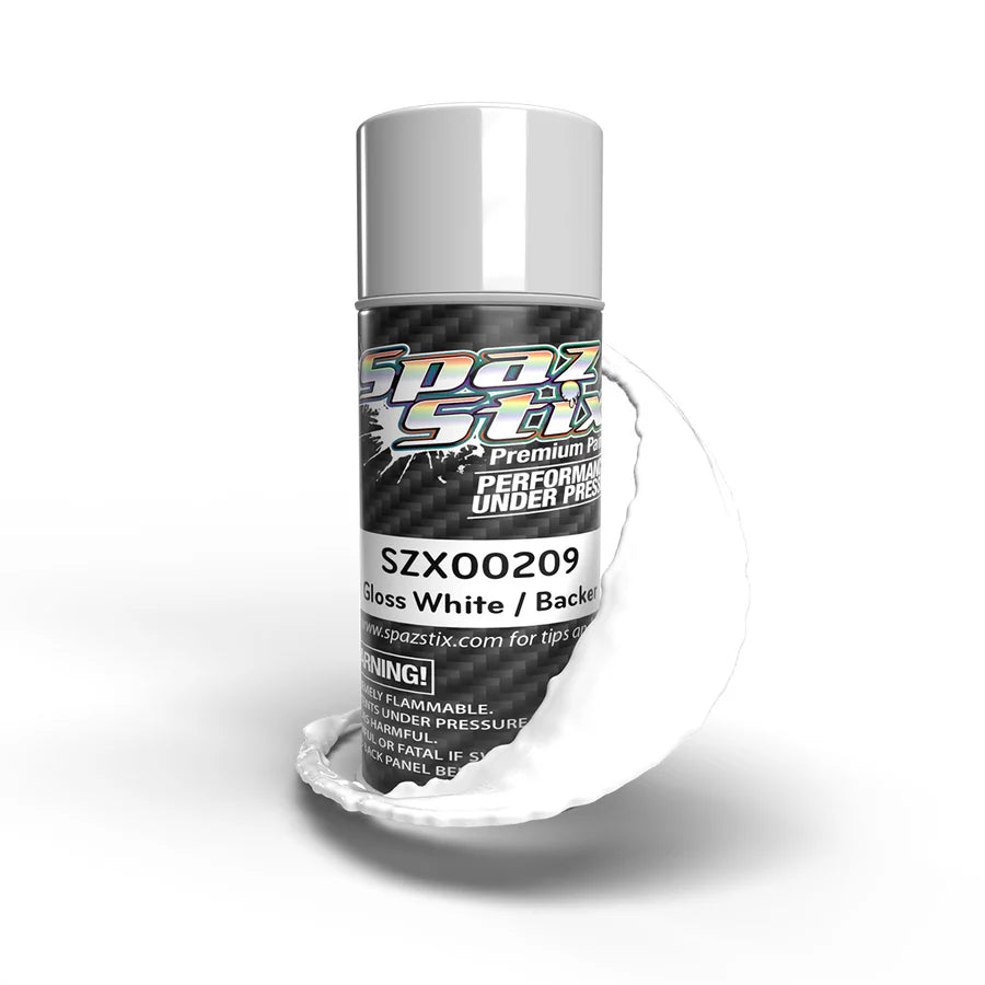 Spaz Stix Solid White/Backer Aerosol Paint, 3.5oz product photo