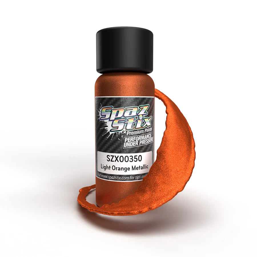 Spaz Stix Light Orange Metallic Airbrush Ready Paint, 2oz product photo