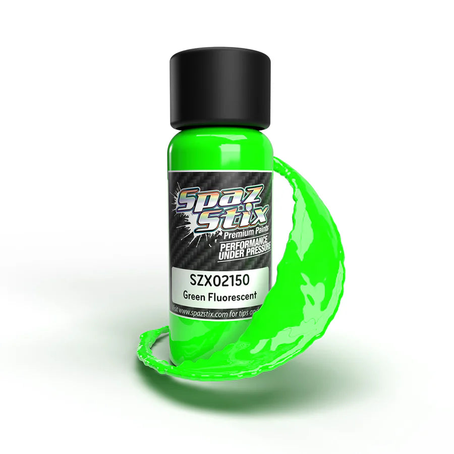 Spaz Stix Green Fluorescent Airbrush Ready Paint, 2oz product photo