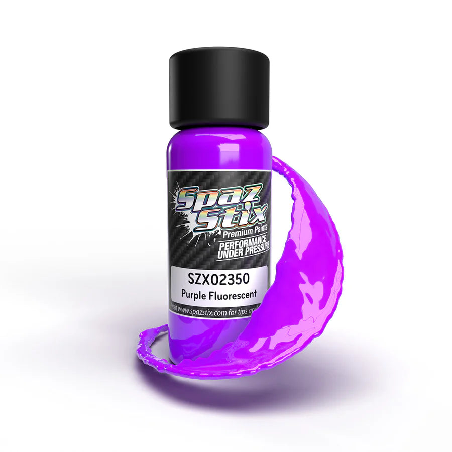 Spaz Stix Purple Fluorescent Airbrush Ready Paint, 2oz product photo