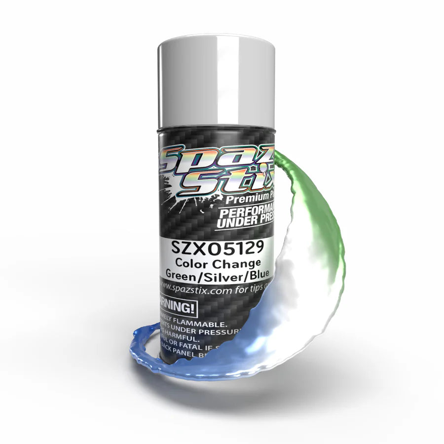 Spaz Stix Color Change Green/Silver/Blue Aerosol Paint, 3.5oz product photo