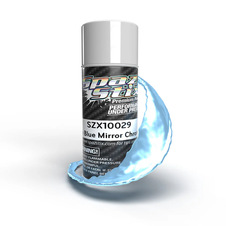 Spaz Stix Sky Blue Mirror Chrome Aerosol Paint, 3.5oz product photo
