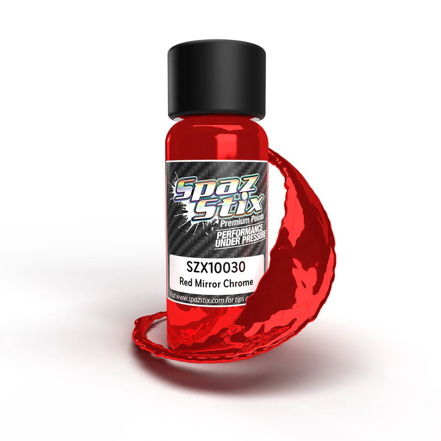 Spaz Stix Red Mirror Chrome Airbrush Ready Paint, 2oz product photo