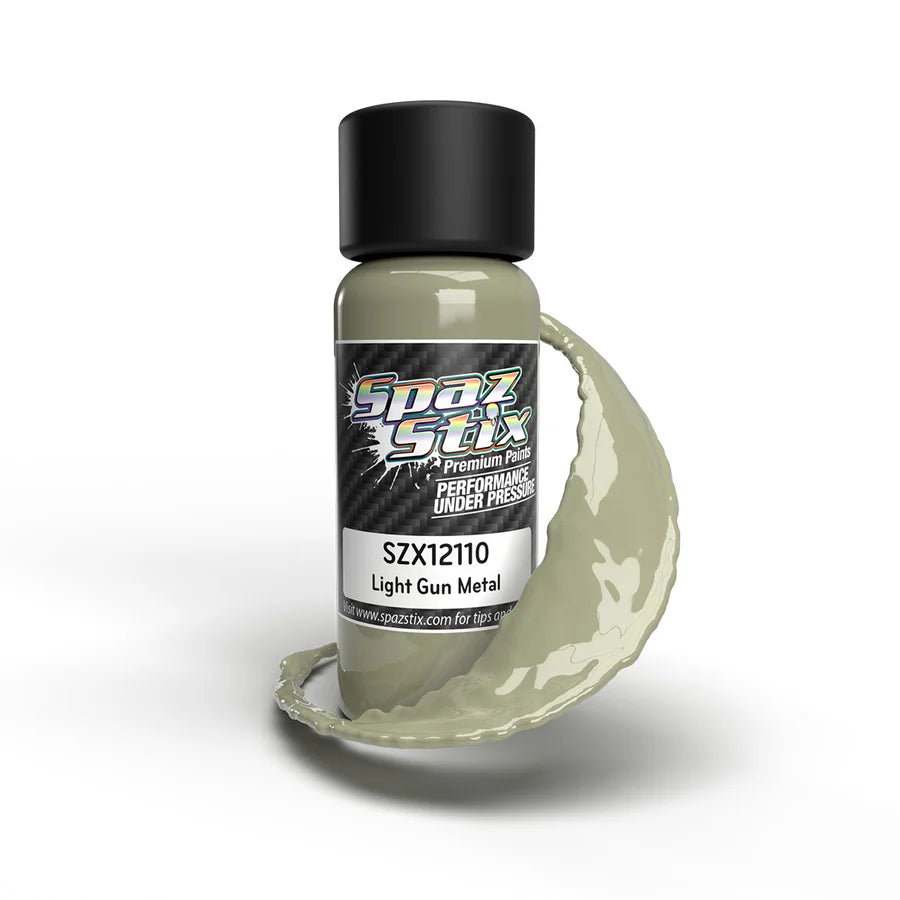 Spaz Stix Light Gunmetal Airbrush Ready Paint, 2oz product photo