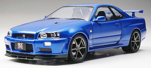 Tamiya 1/24 Nissan Skyline GT-R R34 V.spec II plastic model kit, TAM24258