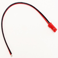 Female JST connector with 15cm 22 AWG red and black lead