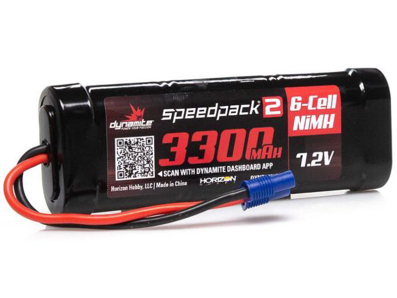 Dynamite 6 Cell 3300mAh 7.2V NiMH Flat: EC3 (DYNB2070EC)