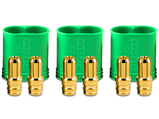 Castle Creations Polarized Bullet Conn Male, 6.5mm Set (011-0068-00)