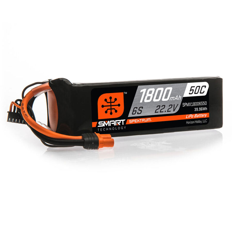 Spektrum 6 Cell 1800mAh 22.2V 50C G1 LiPo: IC3 (SPMX18006S50)