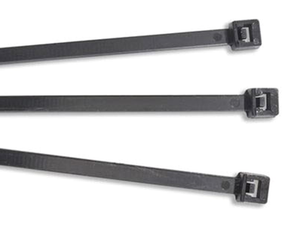 Color UV Stabilized Nylon Cable Ties: 8" Black: .14" (50)