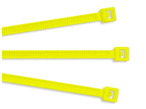 Color Cable Ties: 4" , Fluorescent Yellow: .10"