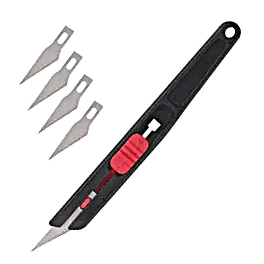 Retractable Knife Set with 6 Blades