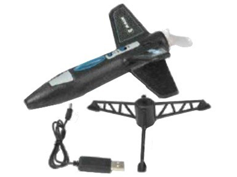 Spinner Missile Electric Free Flight Rocket-Black